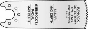 Microaire Surgical Rayhack Saw Blade - Rayhack Saw Blade, Ulnar and Kienbocks - ZS-110