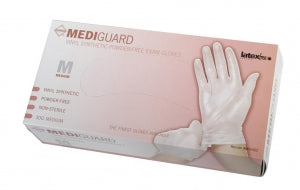 Medline MediGuard Vinyl Synthetic Exam Gloves - MediGuard Powder-Free Clear Vinyl Exam Gloves, Size XL - MSV404