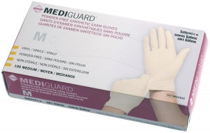 Medline MediGuard Synthetic Exam Gloves - MediGuard Powder-Free Stretch Vinyl Exam Gloves, Size M - MSV602