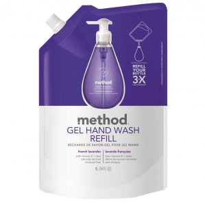 Metro / Stockmasters Method Gel Hand Wash - Gel Hand Wash Refill, French Lavender, 34 oz. Pouch - 00654