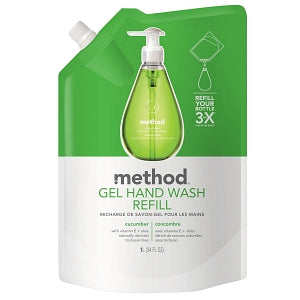 Metro / Stockmasters Method Gel Hand Wash - Gel Hand Wash Refill, Cucumber, 34 oz. Pouch - 00656