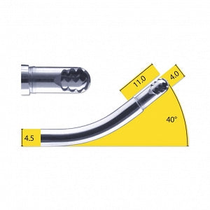 Medtronic Rotatable Rad Blades - Rotatable Rad 40 Blade, Curved Shaft, 4 mm x 11 cm - 1884006HR