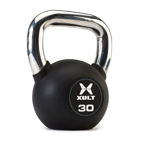 Johnson Health Tech Co., Ltd. XULT Rubber Kettlebells with Stainless Steel Handles - XULT Rubber Kettlebell with Stainless Steel Handle, Black, 10 lb. - XT-010RBR-SS-KB