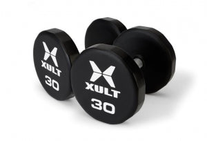 Johnson Health Tech XULT Urethane Multi-Sided Dumbbells - XULT Urethane Multi-Sided Dumbbell Set, Black Plus, 100 lb. - XT-55-100URE-MTI-P