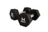 Johnson Health Tech XULT Urethane Hex Dumbbells - XULT Urethane Hex Dumbbell Set, Black, 27.5 lb. - XT-2.5-37.5URE-HEX