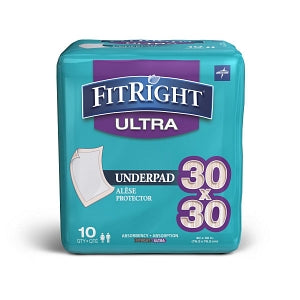 Medline FitRight Underpads - FitRight Underpads, 30" x 30" - MUP1000F