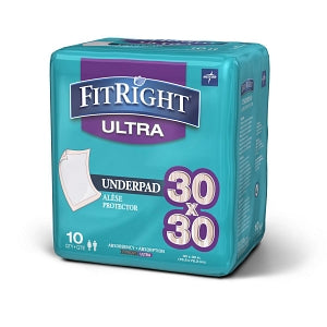 Medline FitRight Underpads - FitRight Underpads, 30" x 30" - MUP1000F