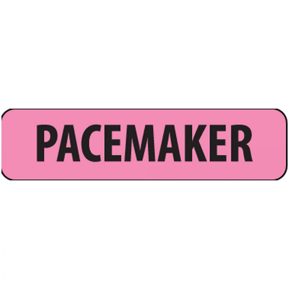 Label Paper Removable Pacemaker 1" Core 1 1/4" X 5/16" Fl. Pink 760 Per Roll