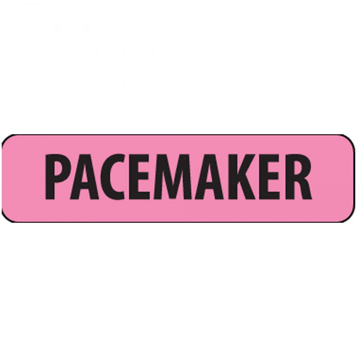 Label Paper Removable Pacemaker 1" Core 1 1/4" X 5/16" Fl. Pink 760 Per Roll