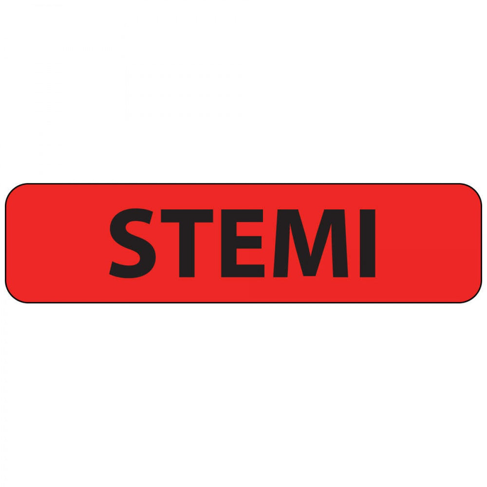 Label Paper Permanent Stemi 1" Core 1 1/4" X 5/16" Fl. Red 760 Per Roll