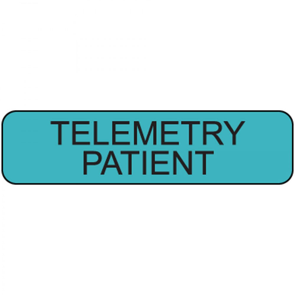 Label Paper Removable Telemetry Patient 1" Core 1 1/4" X 5/16" Blue 760 Per Roll