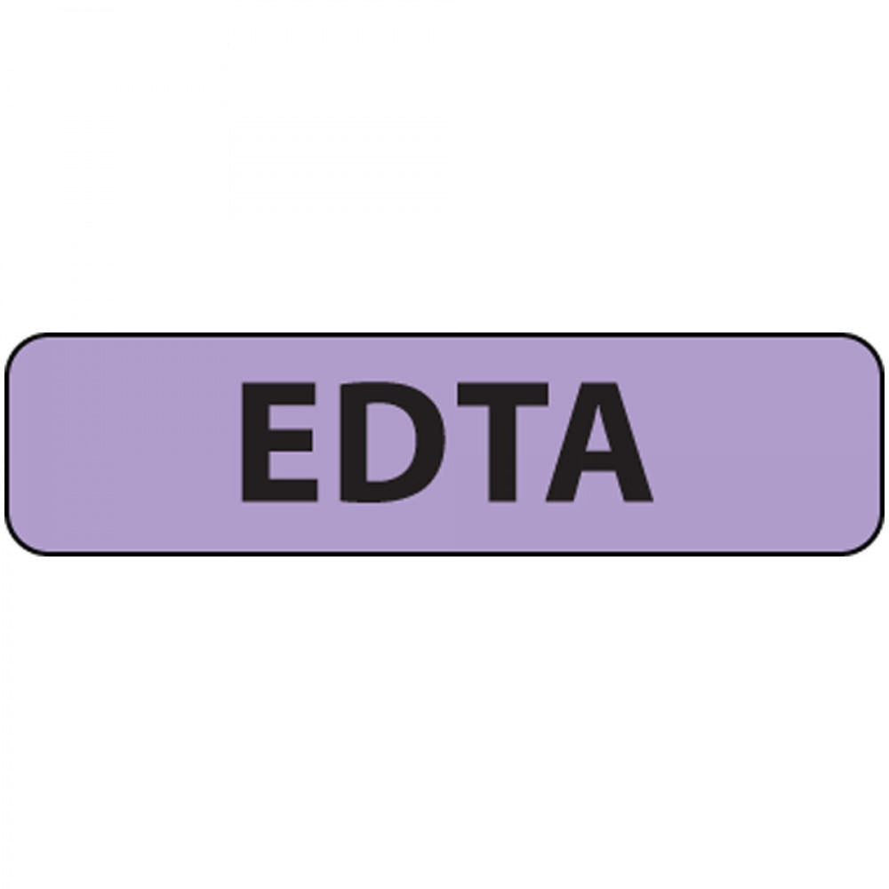 Label Paper Removable Edta 1" Core 1 1/4" X 5/16" Lavender 760 Per Roll