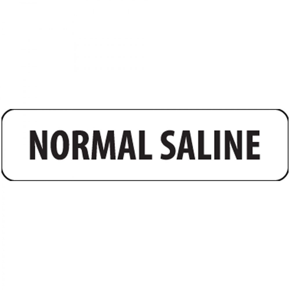 Label Paper Removable Normal Saline 1" Core 1 1/4" X 5/16" White 760 Per Roll