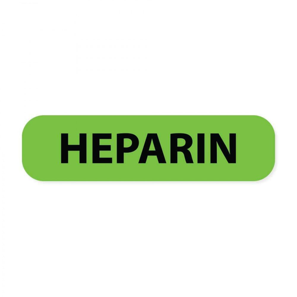 Label Paper Removable Heparin 1" Core 1 7/16" X 3/8" Fl. Green 666 Per Roll