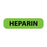 Label Paper Removable Heparin 1" Core 1 7/16" X 3/8" Fl. Green 666 Per Roll