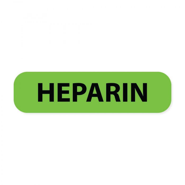 Label Paper Removable Heparin 1" Core 1 7/16" X 3/8" Fl. Green 666 Per Roll