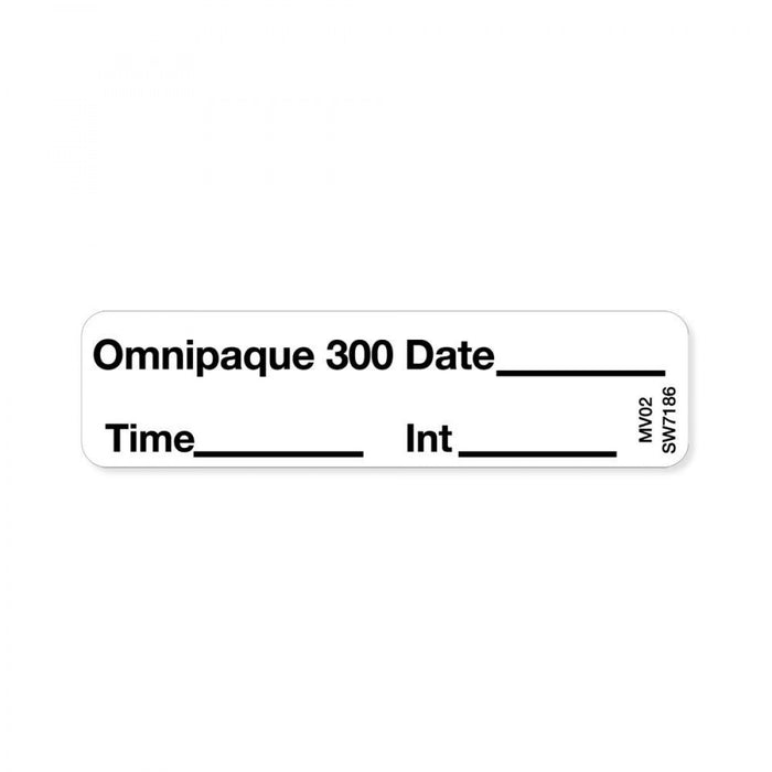 Label Paper Removable Omnipaque 300 1" Core 1 7/16" X 3/8" White 666 Per Roll