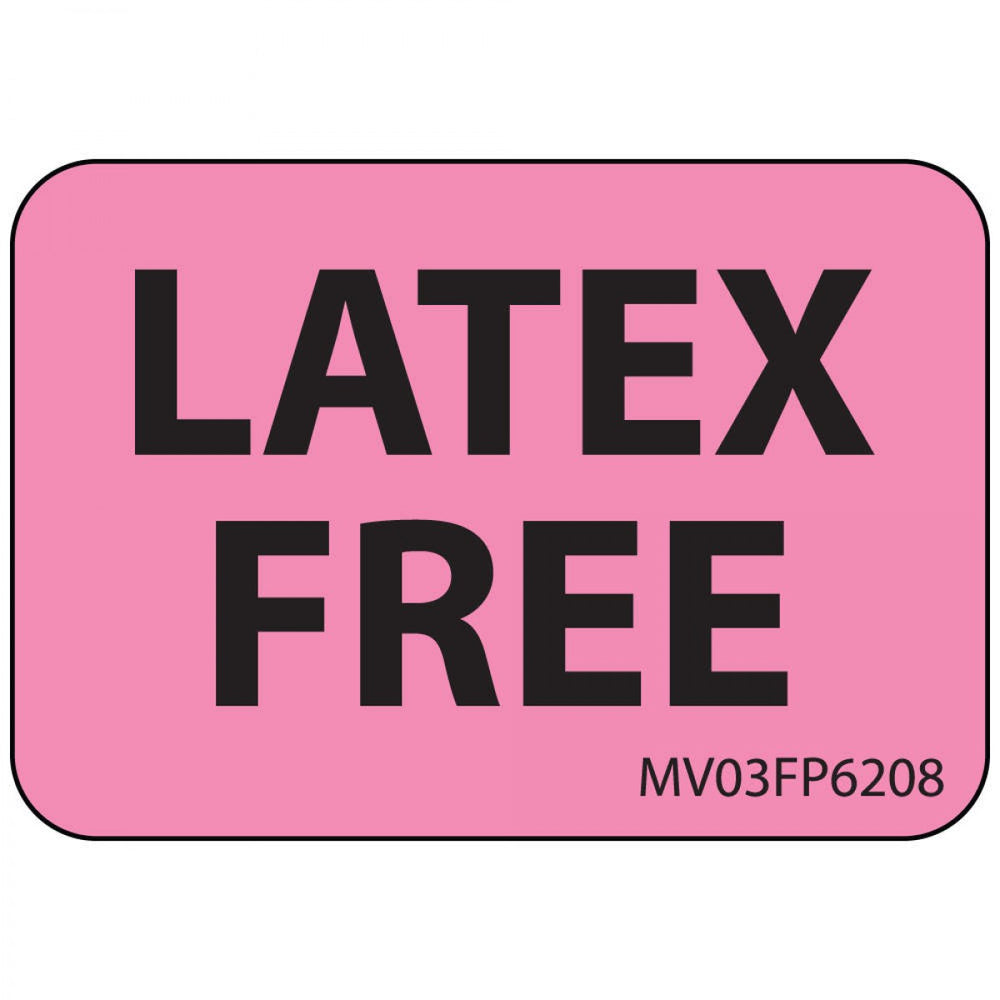 Label Paper Removable Latex Free 1" Core 1 7/16" X 1 Fl. Pink 666 Per Roll