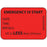 Label Paper Permanent Emergency Iv Start 1" Core 1 7/16" X 1 Fl. Red 666 Per Roll