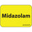 Label Paper Permanent Midazolam 1" Core 1 7/16" X 1 Yellow 666 Per Roll