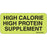 Label Paper Removable High Calorie High 1" Core 2 1/4" X 1 Fl. Chartreuse 420 Per Roll