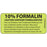 Label Paper Removable 0.1" Formalin Caution 1 Core 2 1/4" X 1 Fl. Chartreuse 420 Per Roll