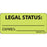 Label Paper Removable Legal Status: 1" Core 2 1/4" X 1 Fl. Chartreuse 420 Per Roll