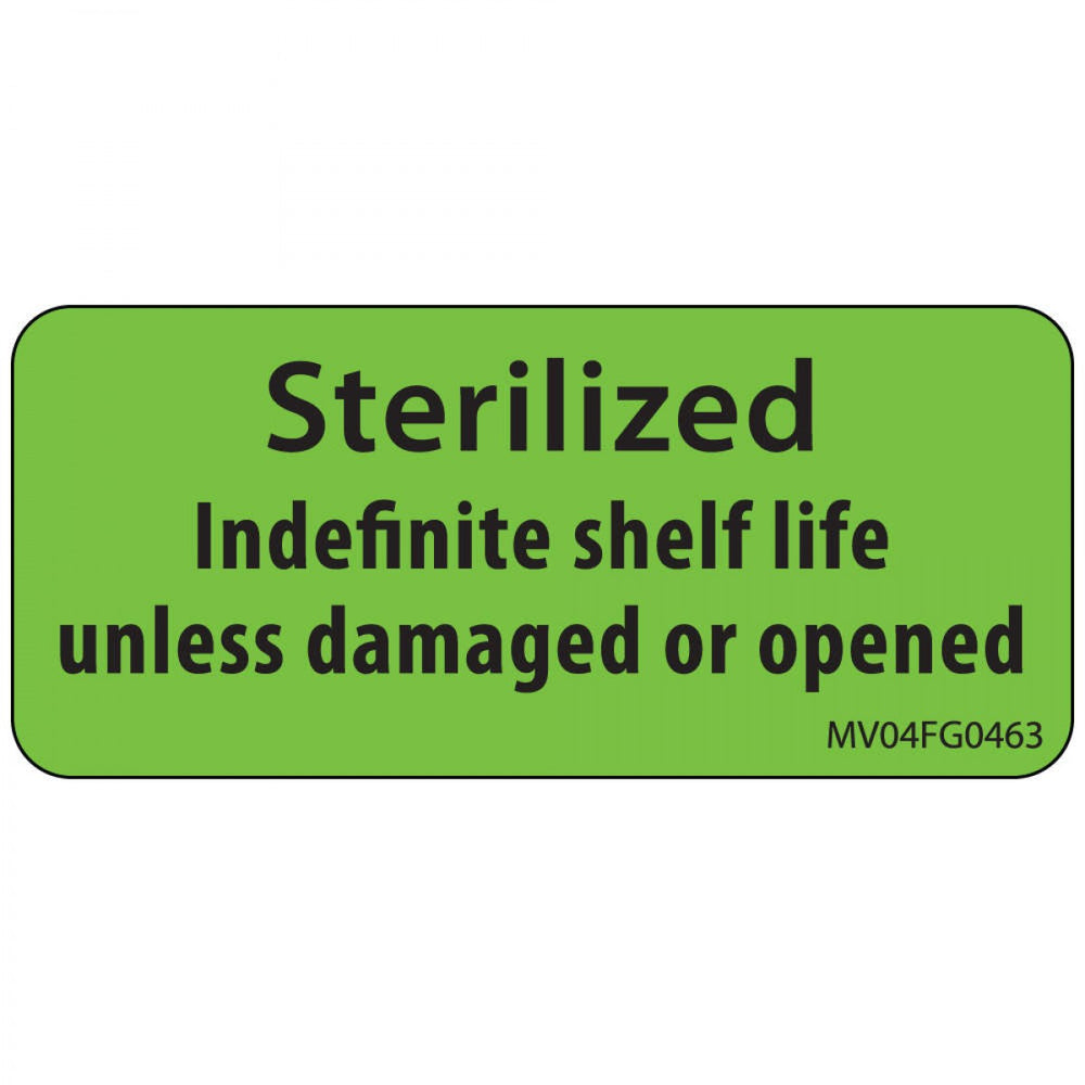 Label Paper Removable Sterilized 1" Core 2 1/4" X 1 Fl. Green 420 Per Roll