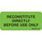 Label Paper Removable Reconstitute 1" Core 2 1/4" X 1 Fl. Green 420 Per Roll