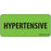 Label Paper Removable Hypertensive 1" Core 2 1/4" X 1 Fl. Green 420 Per Roll