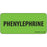 Label Paper Removable Phenylephrine 1" Core 2 1/4" X 1 Fl. Green 420 Per Roll