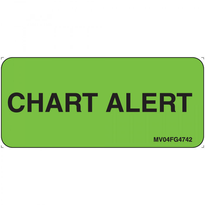 Label Paper Removable Chart Alert 1" Core 2 1/4" X 1 Fl. Green 420 Per Roll