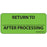 Label Paper Removable Return To 1" Core 2 1/4" X 1 Fl. Green 420 Per Roll