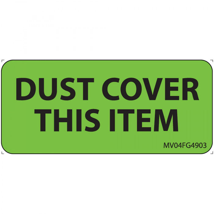 Label Paper Removable Dust Cover This 1" Core 2 1/4" X 1 Fl. Green 420 Per Roll