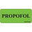 Label Paper Removable Propofol 1" Core 2 1/4" X 1 Fl. Green 420 Per Roll