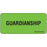 Label Paper Removable Guardianship 1" Core 2 1/4" X 1 Fl. Green 420 Per Roll