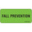 Label Paper Removable Fall Prevention 1" Core 2 1/4" X 1 Fl. Green 420 Per Roll