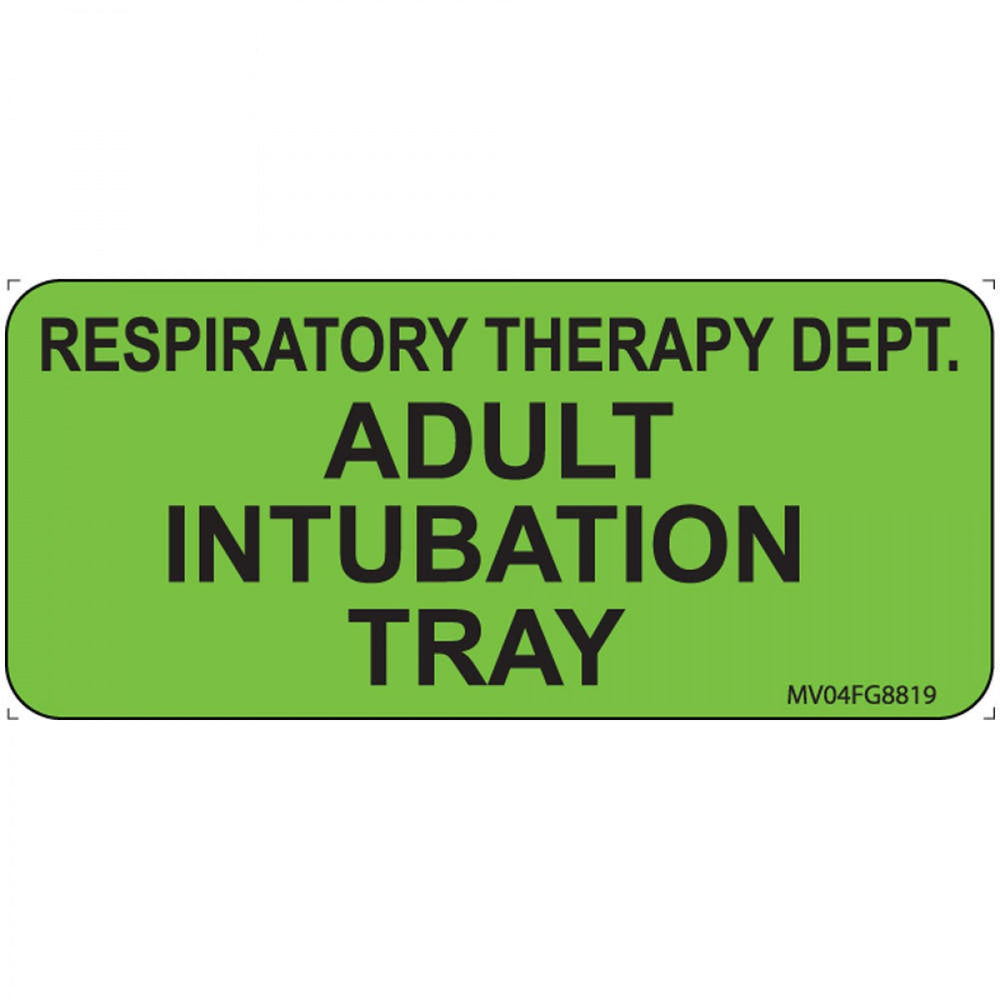 Label Paper Removable Respiratory Therapy 1" Core 2 1/4" X 1 Fl. Green 420 Per Roll