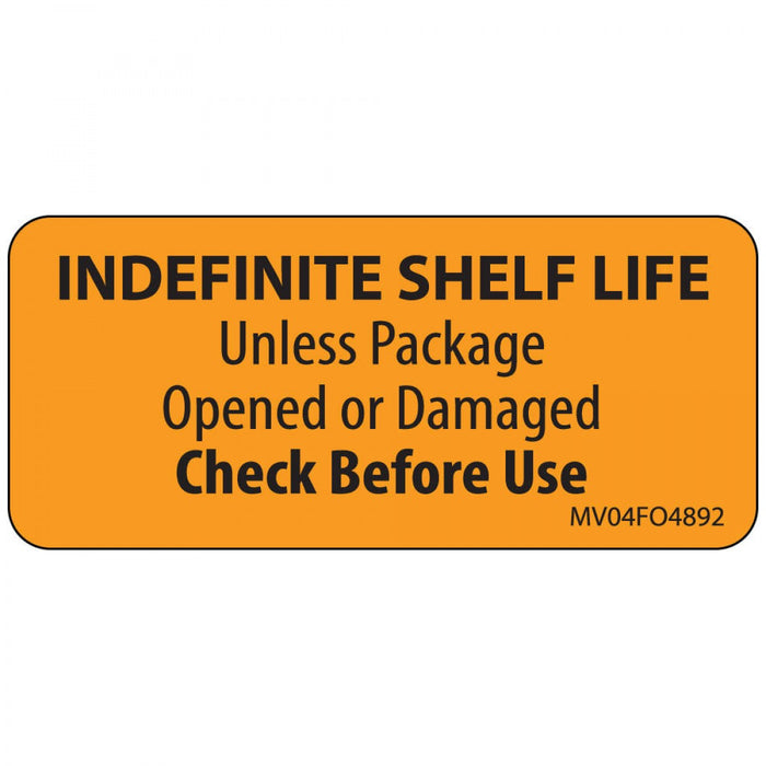 Label Paper Removable Indefinite Shelf 1" Core 2 1/4" X 1 Fl. Orange 420 Per Roll