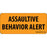 Label Paper Removable Assaultive Behavior 1" Core 2 1/4" X 1 Fl. Orange 420 Per Roll