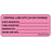 Label Paper Permanent Central Line Site 1" Core 2 1/4" X 1 Fl. Pink 420 Per Roll