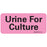 Label Paper Removable Urine For Culture 1" Core 2 1/4" X 1 Fl. Pink 420 Per Roll