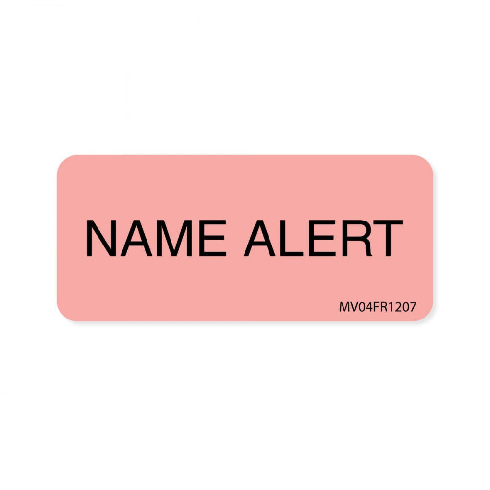 Label Paper Permanent Name Alert 1" Core 2 1/4" X 1 Fl. Red 420 Per Roll