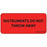 Label Paper Permanent Instruments Do Not 1" Core 2 1/4" X 1 Fl. Red 420 Per Roll