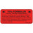 Label Paper Permanent 10% Formalin 1 Core 2 1/4" X 1 Fl. Red 420 Per Roll