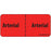 Label Paper Permanent Arterial : Arterial 1" Core 2 1/4" X 1 Fl. Red 420 Per Roll