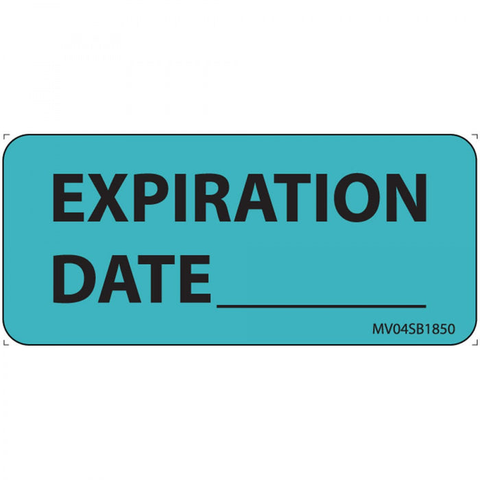 Label Paper Removable Expiration Date 1" Core 2 1/4" X 1 Blue 420 Per Roll