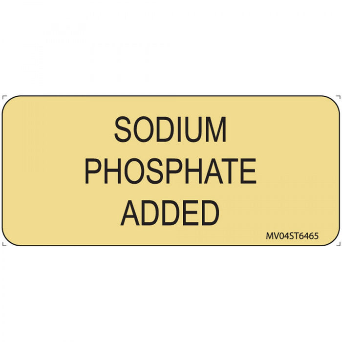 Label Paper Removable Sodium Phosphate 1" Core 2 1/4" X 1 Tan 420 Per Roll