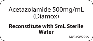 Label Paper Removable Acetazolamide 1" Core 2 1/4" X 1 White 420 Per Roll