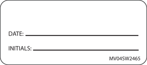 Label Paper Removable Date: Initials: 1" Core 2 1/4" X 1 White 420 Per Roll